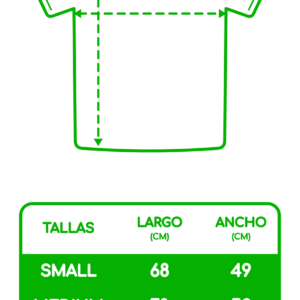 Guía de tallas de polos de corte recto Abbito: S, M, L y XL